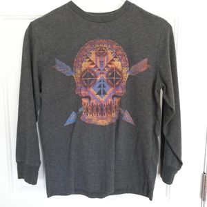 Skull Detail Grey Long Sleeve